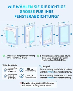 Těsnění okna pro mobilní klimatizace, těsnění okna pro klimatizaci 300 cm, dvojitý zip pro výklopná