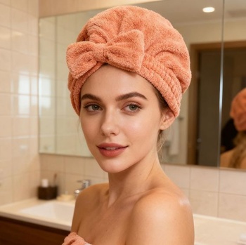 Uterák na vlasy z mikrovlákna, super savý, 2 kusy, uterák na hlavu, turban na vlasy, rýchloschnúci