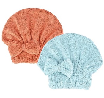 Uterák na vlasy z mikrovlákna, super savý, 2 kusy, uterák na hlavu, turban na vlasy, rýchloschnúci