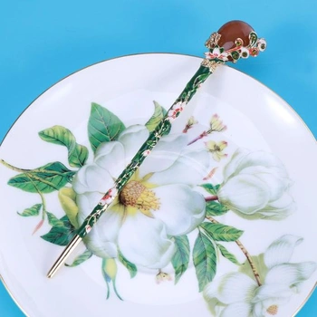 Lurrose Čínská vlásenka do vlasů Vintage sponka do vlasů Antique Princess pro ženy Vlasová dekorace