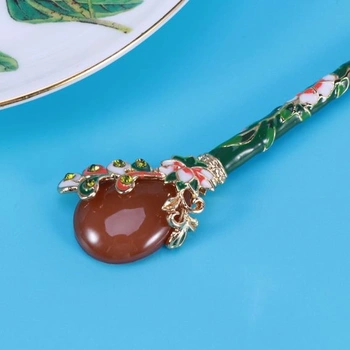Lurrose Čínská vlásenka do vlasů Vintage sponka do vlasů Antique Princess pro ženy Vlasová dekorace