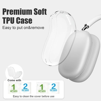 Puzdro VICHYIE pre AirPods Max 2 a 1, priehľadné TPU puzdro - krištáľovo čisté