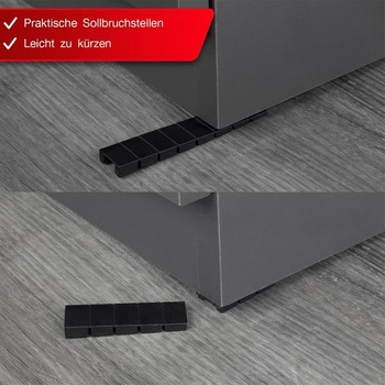 Nábytkové klinky LouMaxx, sada 20 kusov | 8 x 20 x 100 mm, čierne | Plastové klinky s integrovanými