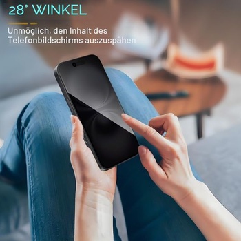 Balenie 3 ochranných fólií na displej pre iPhone 16 s celou obrazovkou, ktoré chránia súkromie.