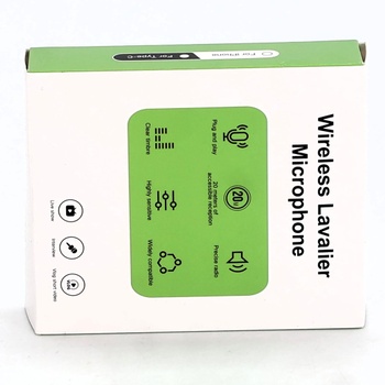 Mini mikrofon pro iPhone, Android a PC - Mini mikrofon Plug & Play s větrnou clonou, bezdrátový
