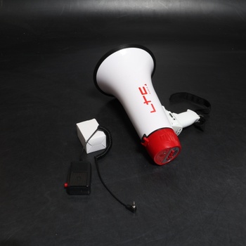 Megafón so sirénou LTC bieločervený USB