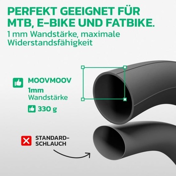 MOOVMOOV duša do kolesa 26 palcov (s ventilom Presta) - pre plášte 26x2,50, 26x2,60, 26x2,75,