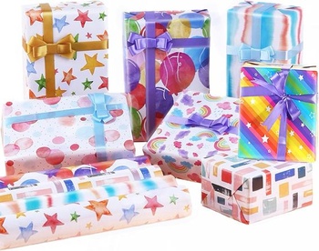 Baliaci papier na darčeky Dantolo, 7 listov baliaceho papiera k narodeninám, Baliaci papier na darčeky, Baliaci