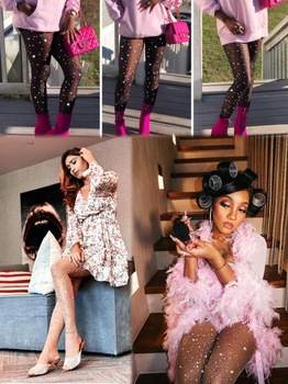 Dámske trblietavé sieťované pančucháče DancMolly s kamienkami, 20 jednofarebných, 3 štýly, trblietavé