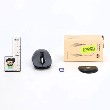 TECKNET Bluetooth myš, bezdrôtová myš (BT 5.0/3.0 + 2.4G), 4smerné rolovacie koliesko, tichá