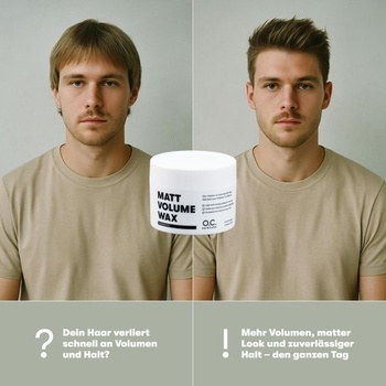 O.C. HAIRCARE Vosk na vlasy - Matný finiš - Silná fixácia a objem - Vosk na vlasy pre mužov -
