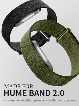 Nylonový športový náramok chinbersky kompatibilný s Hume Band 2.0, armádne zelený