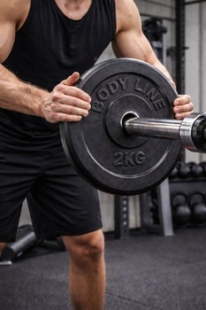 Liatinový kotúč Bodyline pre činku, jednoručné činky a vzpieranie — priemer 25 mm — do posilňovne,