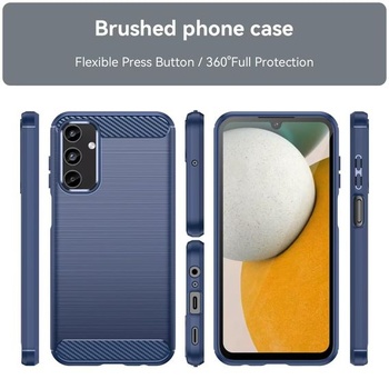 Ochranný kryt pre Galaxy A15, pre Samsung A15 SM-A156U. Ultratenký kryt s imitáciou uhlíkových vlákien