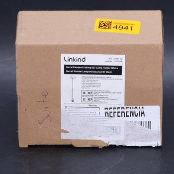 Linkind závesná lampa E27 so skrutkovacím krúžkom, 100 cm textilný kábel nastaviteľný, závesné