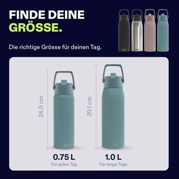 SIGG - Fľaša na vodu z nerezovej ocele - Shield FLIP - Nepriepustná - Ľahká ako pierko - Bez BPA -
