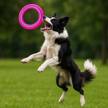 Sada 3 krúžkov na frisbee - 24cm vrhacie krúžky pre vonkajšie hry, záhradu a pláž - Mäkký lietajúci