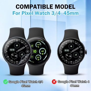 Balenie 6 kusov kompatibilných s ochranným krytom obrazovky Google Pixel Watch 5/4/3 45 mm
