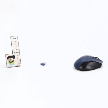 Bezdrôtová myš TECKNET, 2,4G optická bezdrôtová myš s USB prijímačom, šedá | 2600 DPI, výdrž
