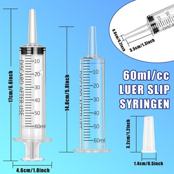 60ml striekačka, 12 opakovane použiteľných striekačiek 60ml, striekačka pre vedecké laboratóriá,