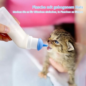 20dielna fľaštička na kŕmenie pre domácich miláčikov s modrým náhradným mini cumlíkom, sada na kŕmenie pre