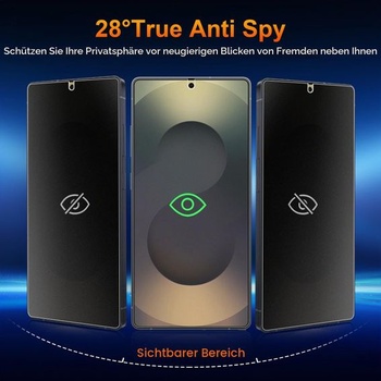[2 ks] Matná ochranná fólie na displej pro Samsung Galaxy S25 Ultra, 28° antispywarová matná