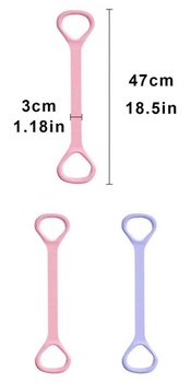 2dielna sada odporových gúm pre posilňovanie svalov, 47 cm, fitness gumy, expandér hrudníka, fitness