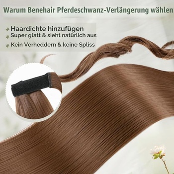 Benehair dlhý rovný copík z syntetických vlasov, predĺženie vlasov, vrkoč, predĺženie
