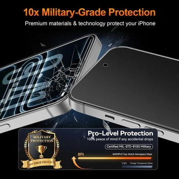 [2 ks] Matné tvrzené sklo na displej pro iPhone 17 Pro, ochrana proti otiskům prstů, matná ochranná