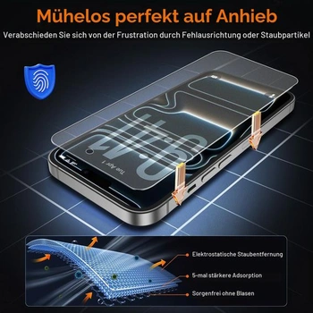 [2 ks] Matné tvrzené sklo na displej pro iPhone 17 Pro, ochrana proti otiskům prstů, matná ochranná