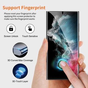 [2 kusy] Ochranná fólie proti špionážnímu okně pro Samsung Galaxy S22 Ultra 5G, 3D zakřivená, plné