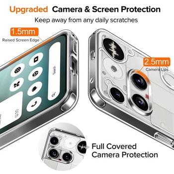 Priehľadný kryt ivoler Non-Yellowing pre Nothing Phone 3, [Vojenská ochrana] Nárazuvzdorný a proti