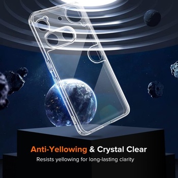Priehľadný kryt ivoler Non-Yellowing pre Nothing Phone 3, [Vojenská ochrana] Nárazuvzdorný a proti