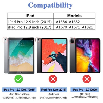 [2 kusy] Ochranné tvrzené sklo pro iPad Pro 12.9 (modely 2015 a 2017), tvrdost 9H, odolné proti