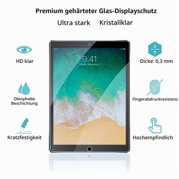 [2 kusy] Ochranné tvrzené sklo pro iPad Pro 12.9 (modely 2015 a 2017), tvrdost 9H, odolné proti