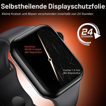 Sada 3 ochranných fólií pro Apple Watch Series 9/8/7 41mm TPU, [automatická instalace] HD čirá