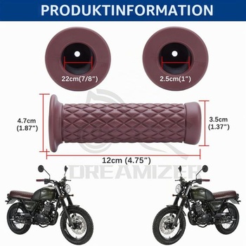 DREAMIZER Motocyklové rukojeti řídítek 7/8