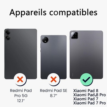 Pouzdro s klávesnicí a myší pro Xiaomi Pad 7/Pad 7 Pro (2024)/Xiaomi Pad 8/Pad 8 Pro (2025) 11,2