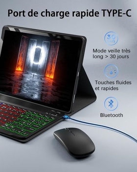 Pouzdro s klávesnicí a myší pro Xiaomi Pad 7/Pad 7 Pro (2024)/Xiaomi Pad 8/Pad 8 Pro (2025) 11,2