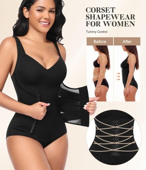 Dámska tvarujúca bielizeň Niwicee Body Shaper, tvarujúca body, veľkosť M, čierna