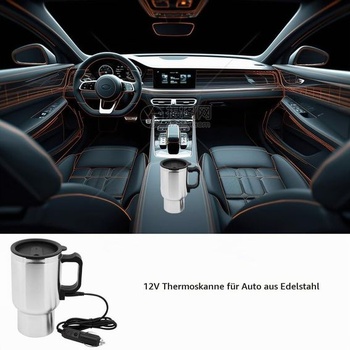 12V autokanvica, 450ml autokanvica so zástrčkou do zapaľovača, vyhrievaný hrnček, prenosná elektrická