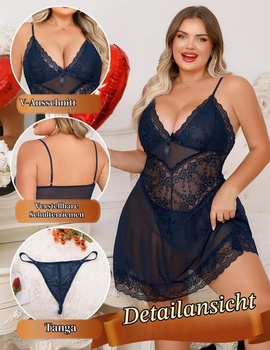 Dámska sexy spodná bielizeň Niwicee Negligee, plus veľkosť, sexy babydoll, sada spodnej bielizne pre