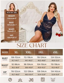 Dámska sexy spodná bielizeň Niwicee Negligee, plus veľkosť, sexy babydoll, sada spodnej bielizne pre