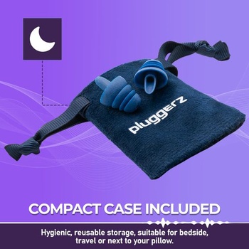 Pluggerz Silent Sleep štuple do uší, opakovane použiteľné silikónové štuple do uší s filtrom s