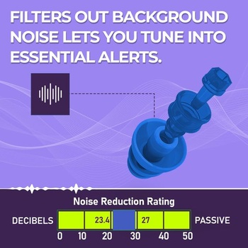 Pluggerz Silent Sleep štuple do uší, opakovane použiteľné silikónové štuple do uší s filtrom s