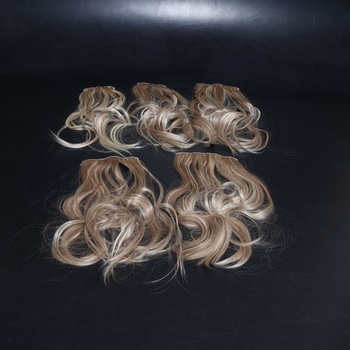BARSDAR Clip-in predlžovanie vlasov, 50 cm vlnité clip-in predlžovanie vlasov blond pre ženy 5 ks