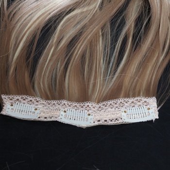 BARSDAR Clip-in predlžovanie vlasov, 50 cm vlnité clip-in predlžovanie vlasov blond pre ženy 5 ks