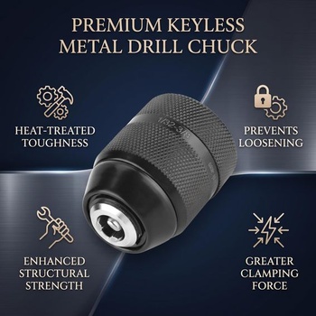 Skľučovadlo Yosoo Health Gear 3/8 palca, závit 0,8 mm-10 mm, 24 unf, veľká upínacia sila,