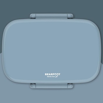Detský obedový box BEARFOOT s priehradkami, nepriepustný box (modrý)