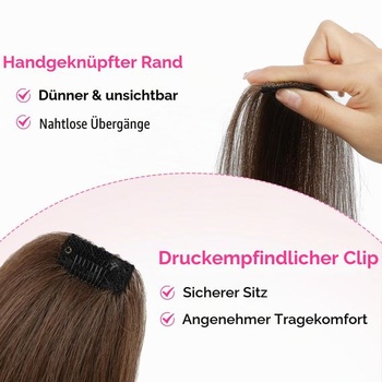 REECHO Clip-in vlasové prodlužování pro objem, sada 2 kusů, 20cm silné vlasové prodlužování pro